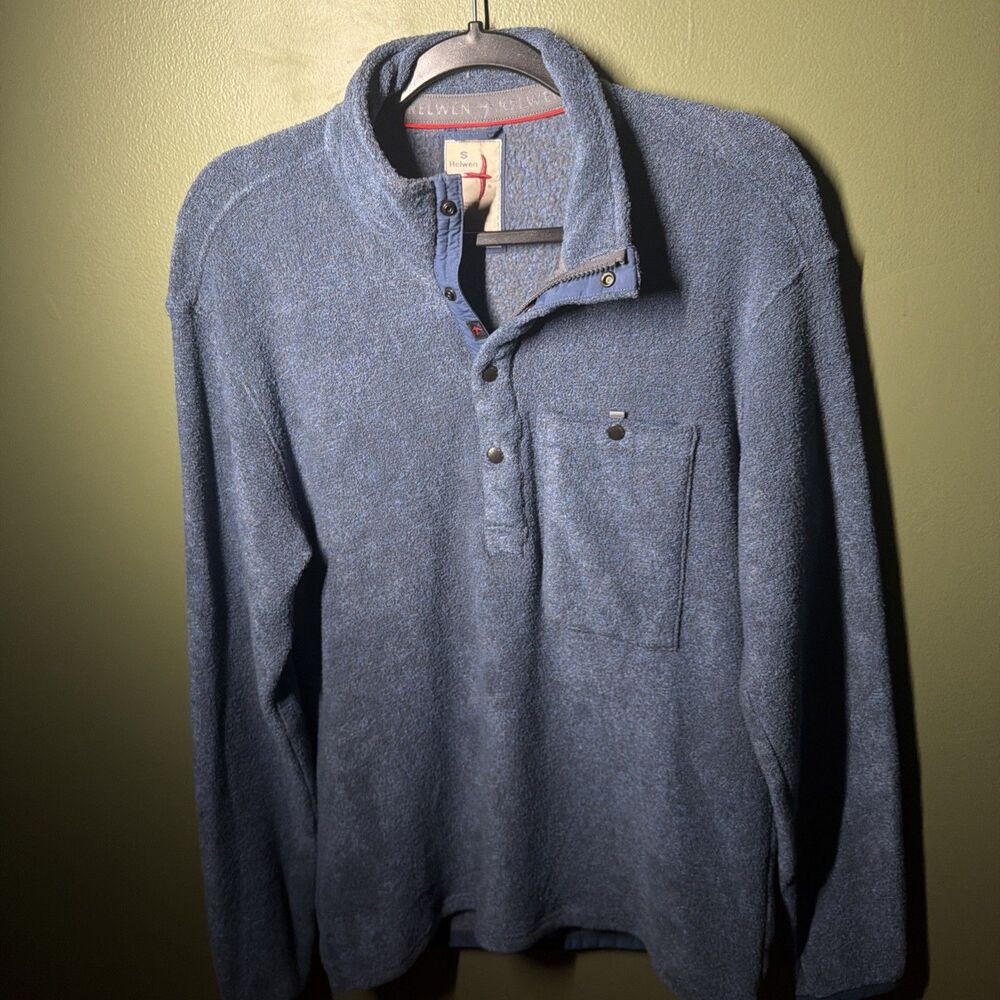 Relwen Pullover Mens Small Terry Snap Zip Mock Sweater Fleece Huckberry